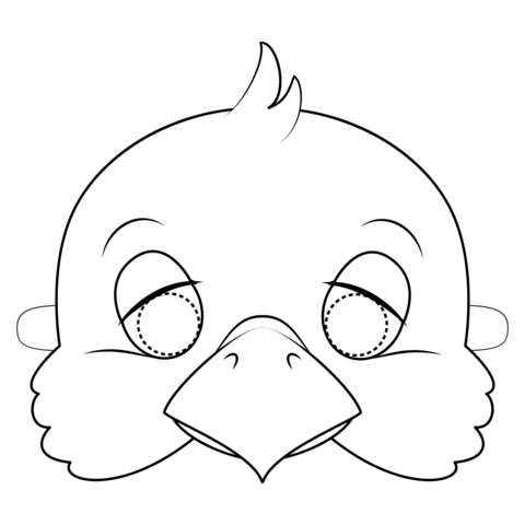 Dove Mask Coloring Page